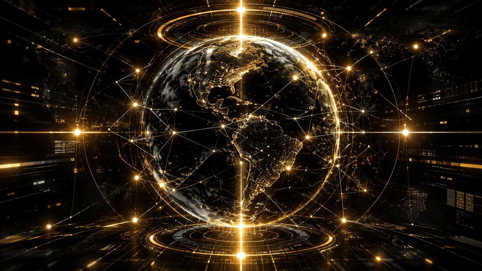 Futuristic global technology network